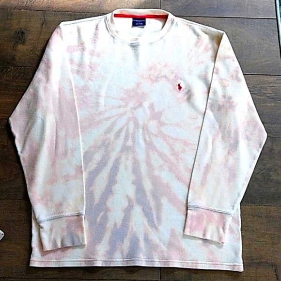 RALPH LAUREN POLO CUSTOM BLEACH THERMAL SHIRT XL - Picture 1 of 7